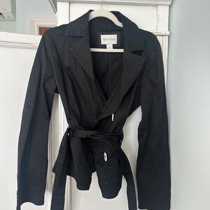 WHBM black jacket with belt